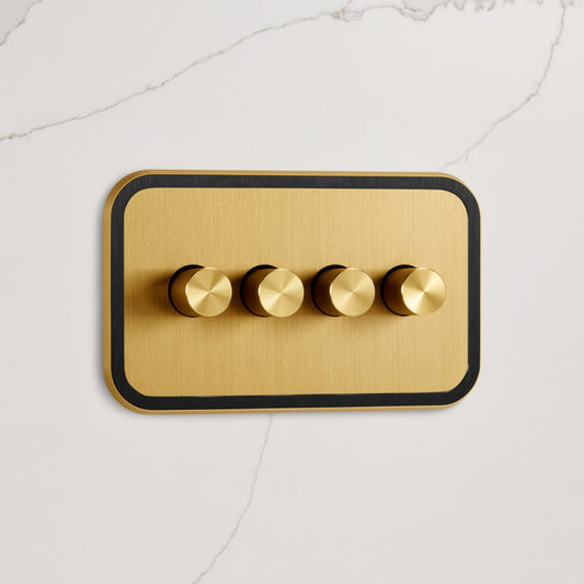 4G Dimmer Light Switch (150W) in Gold & Black
