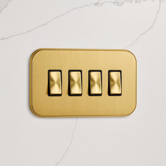 4G Rocker Light Switch (20A) in Gold
