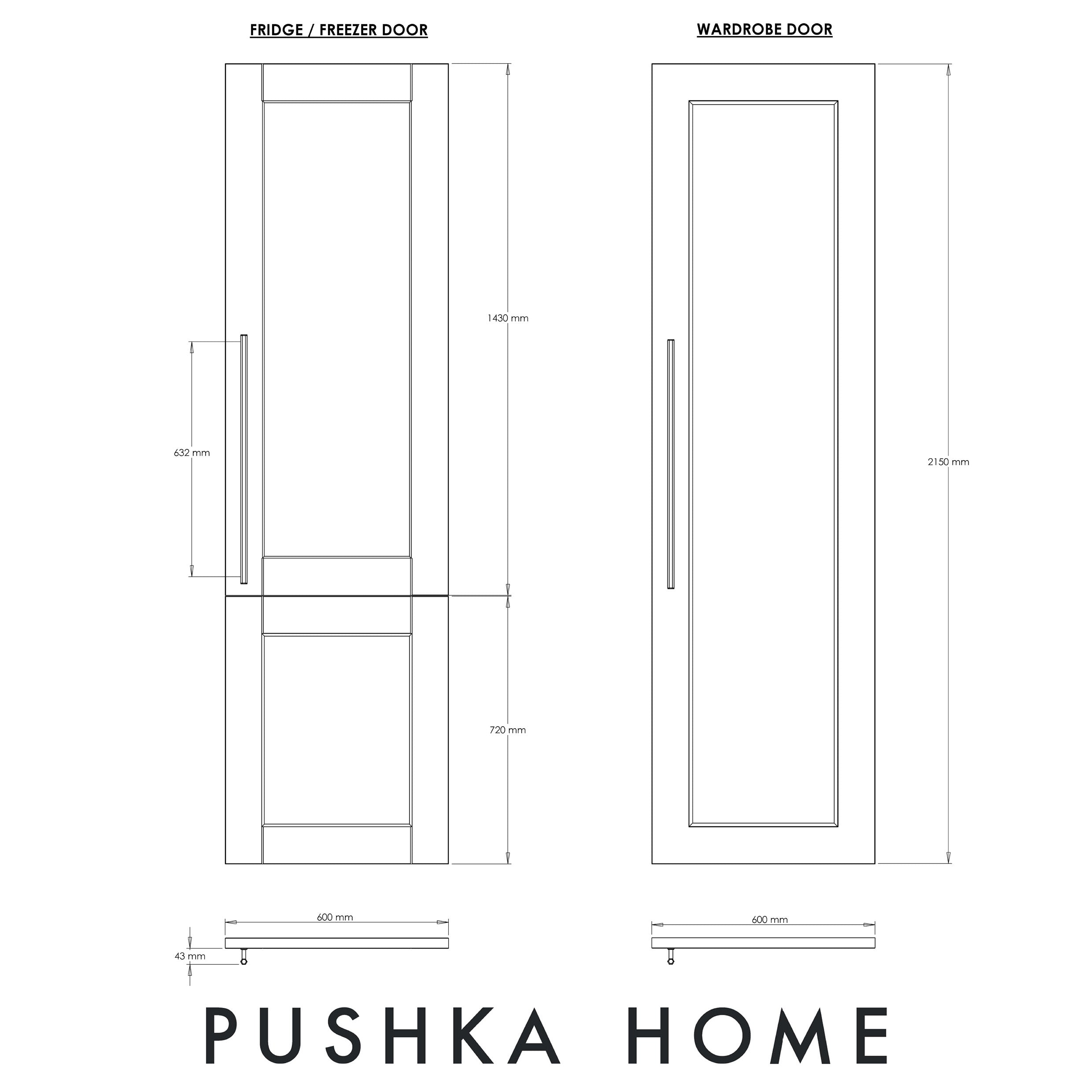 Brass Hexagonal Cabinet Handles With Backplate in Gold - 632mm