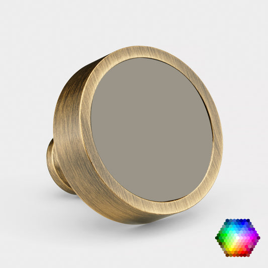 Custom Colour Brass Cabinet Knobs in Antique