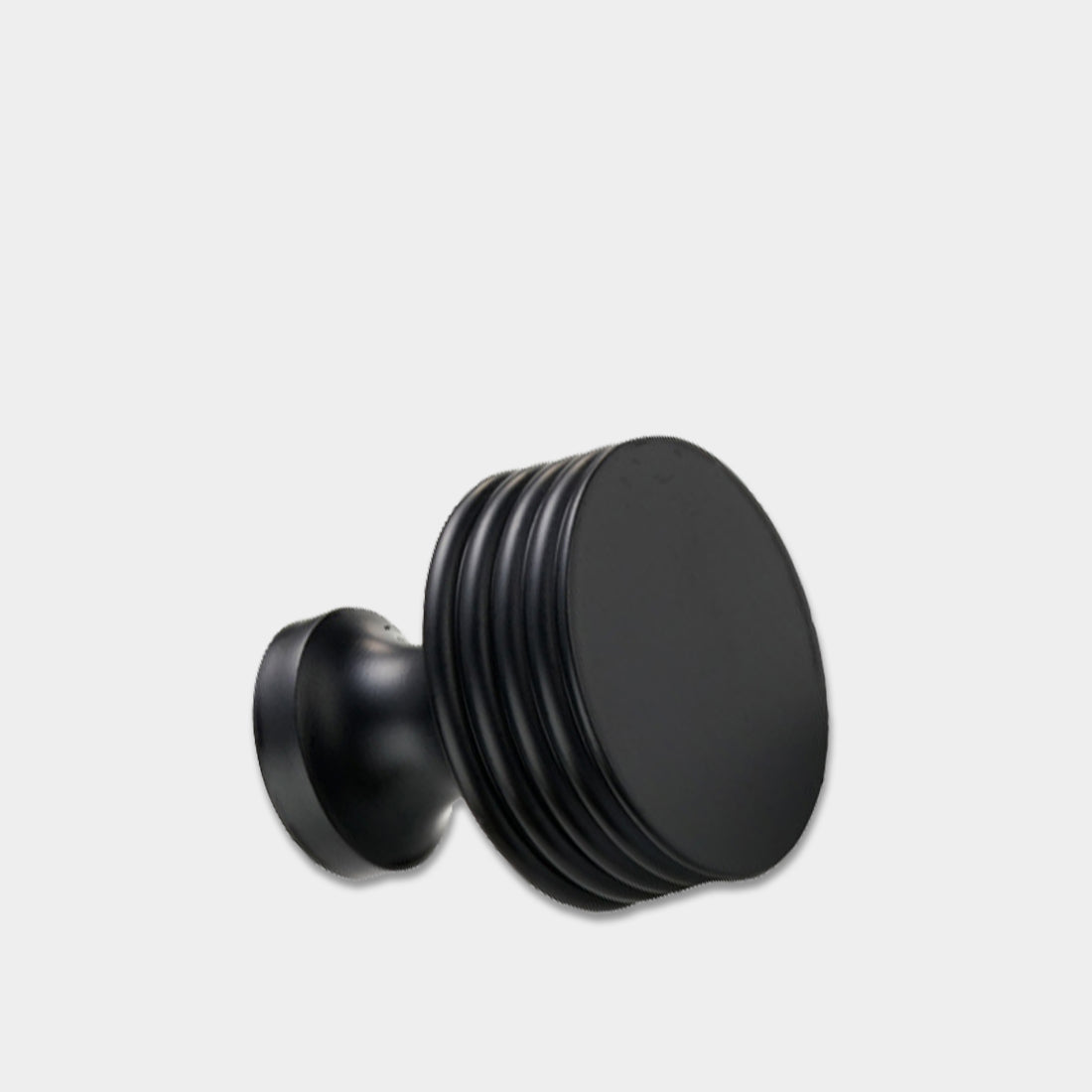 Round Fluted Door Knobs in Black