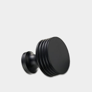 Round Fluted Door Knobs in Black