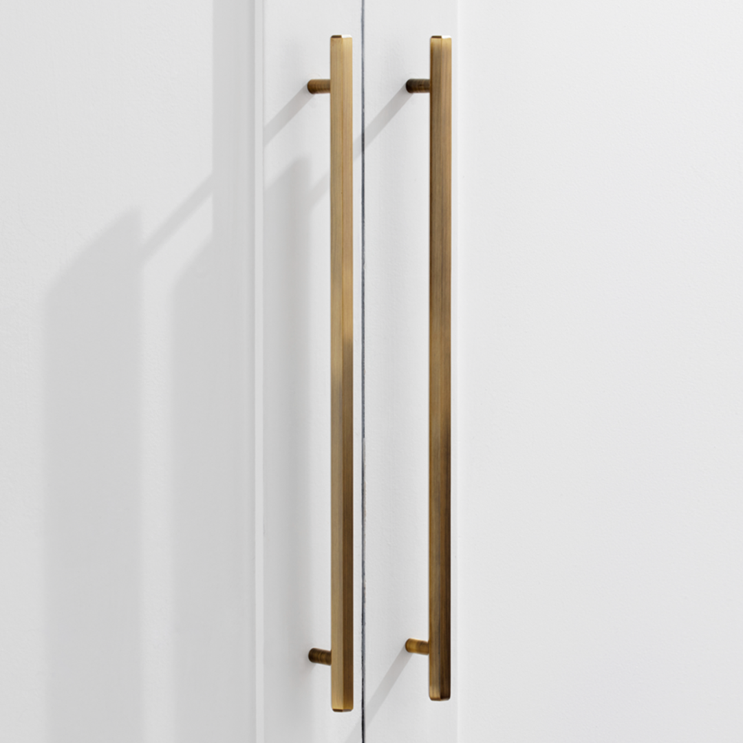 Brass Hexagonal Cabinet Handles in Antique