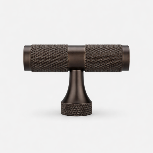 Brass Knurled T Bars in Bronze