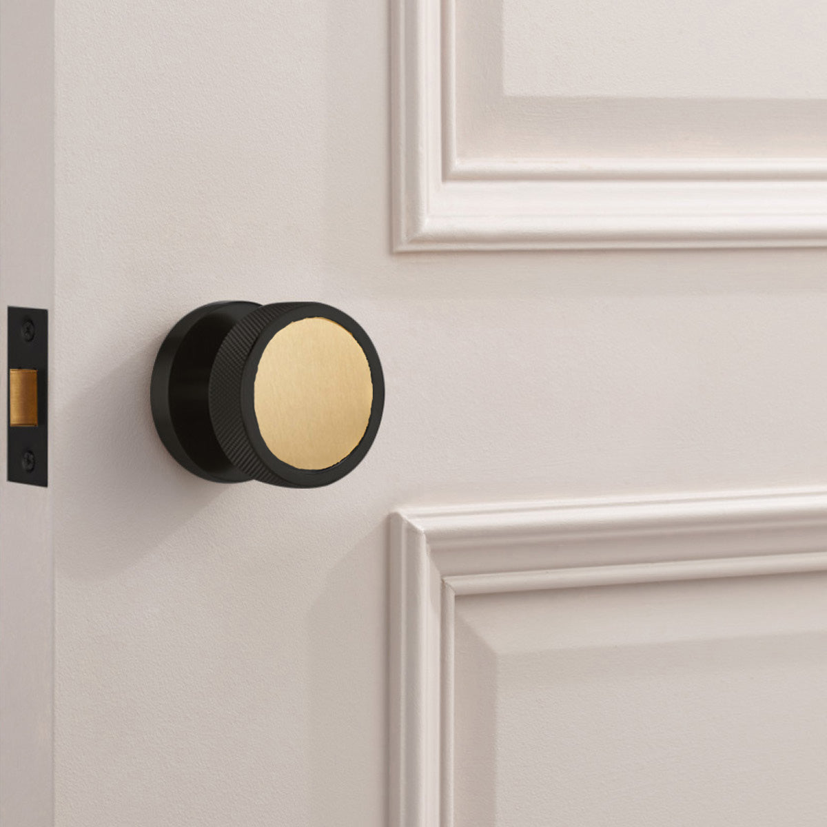 Brass Mortice Door Knobs in Black