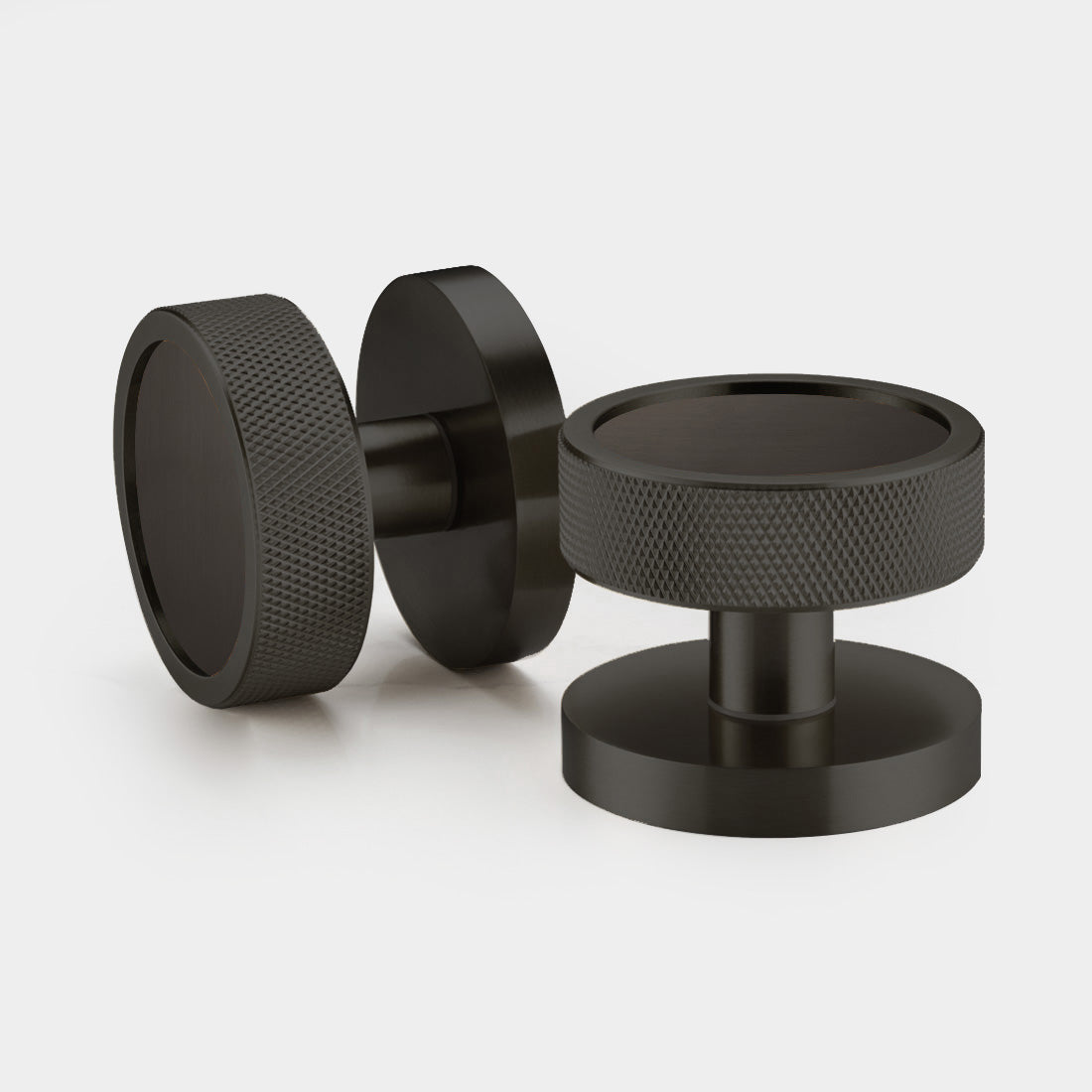 Brass Mortice Door Knobs in Black