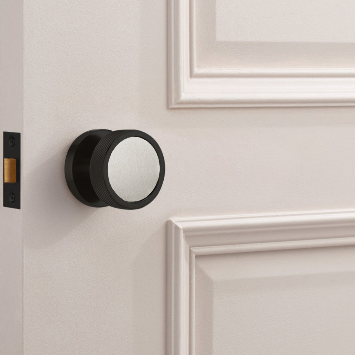 Brass Mortice Door Knobs in Black