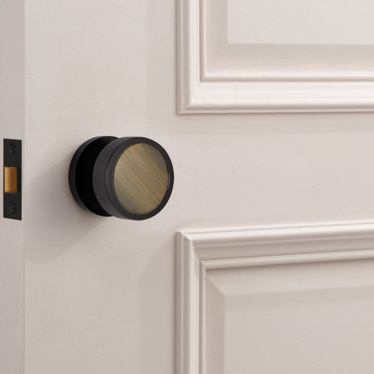 Brass Mortice Door Knobs in Black