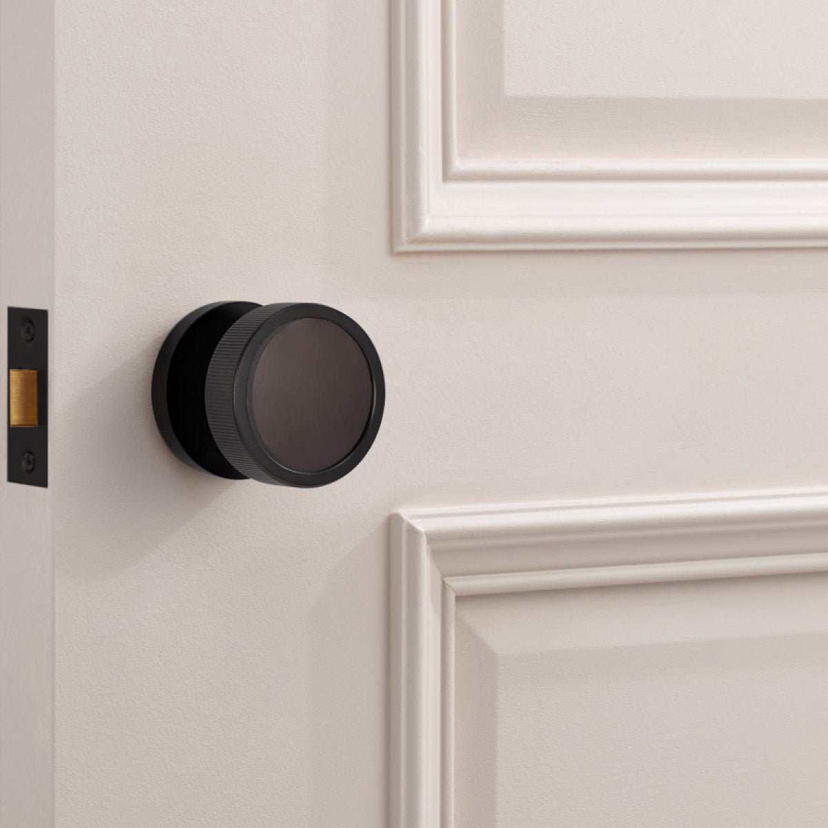 Brass Mortice Door Knobs in Black
