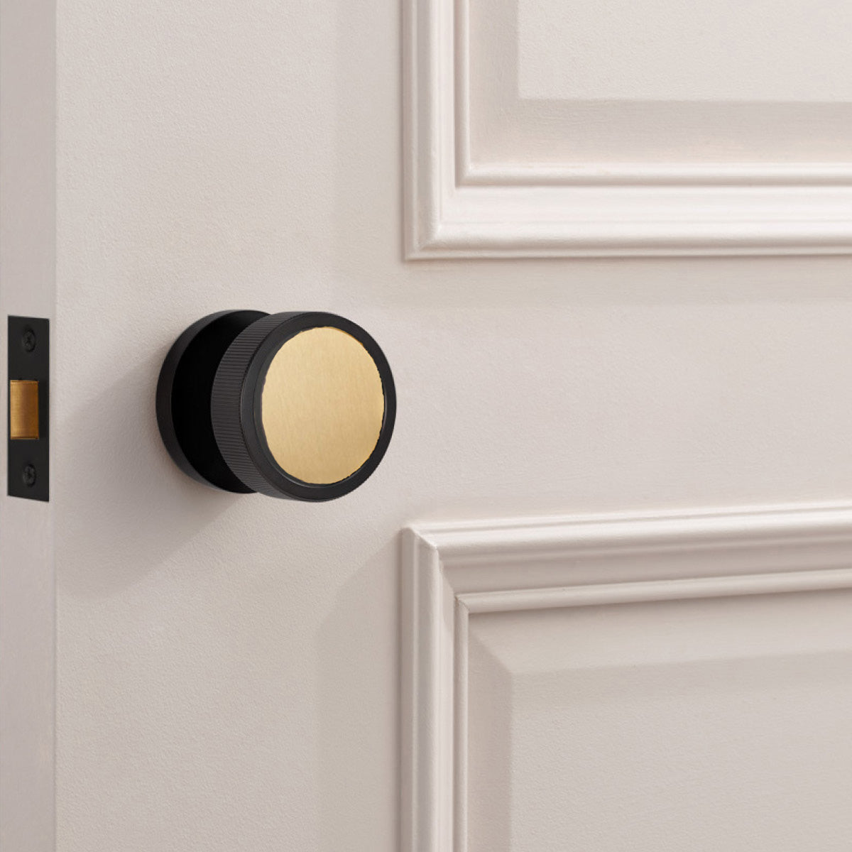 Brass Mortice Door Knobs in Black