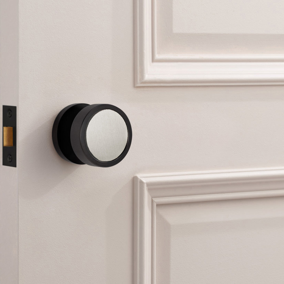 Brass Mortice Door Knobs in Black