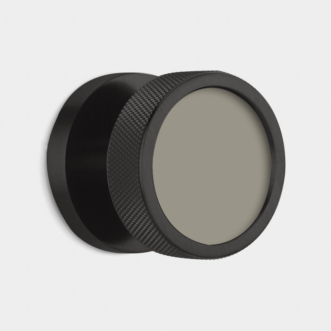 Custom Colour Brass Mortice Door Knobs Knurled in Black