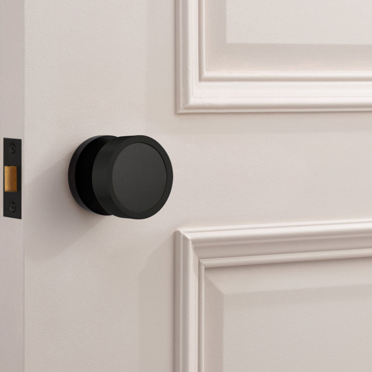 Brass Mortice Door Knobs in Black