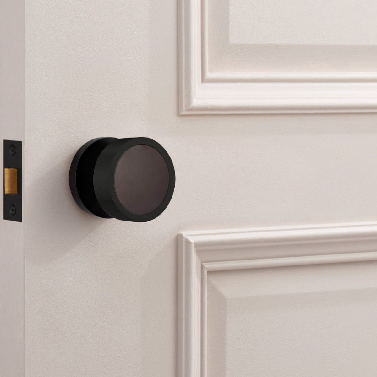 Brass Mortice Door Knobs in Black