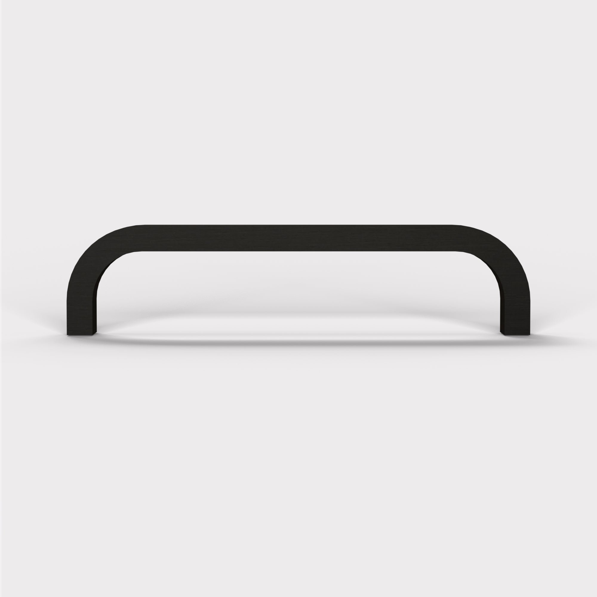 Brass Curved Cabinet Handles in Black
