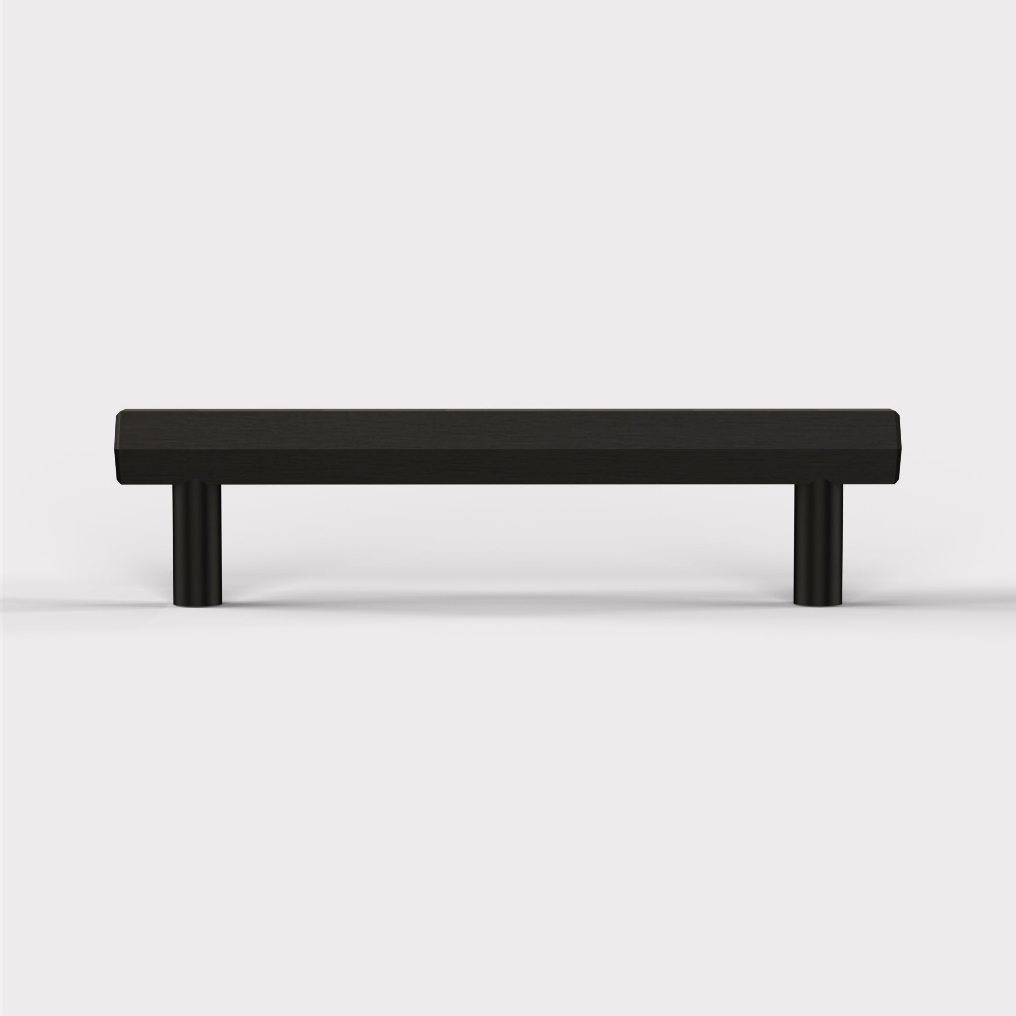 Brass Hexagonal Cabinet Handles in Black