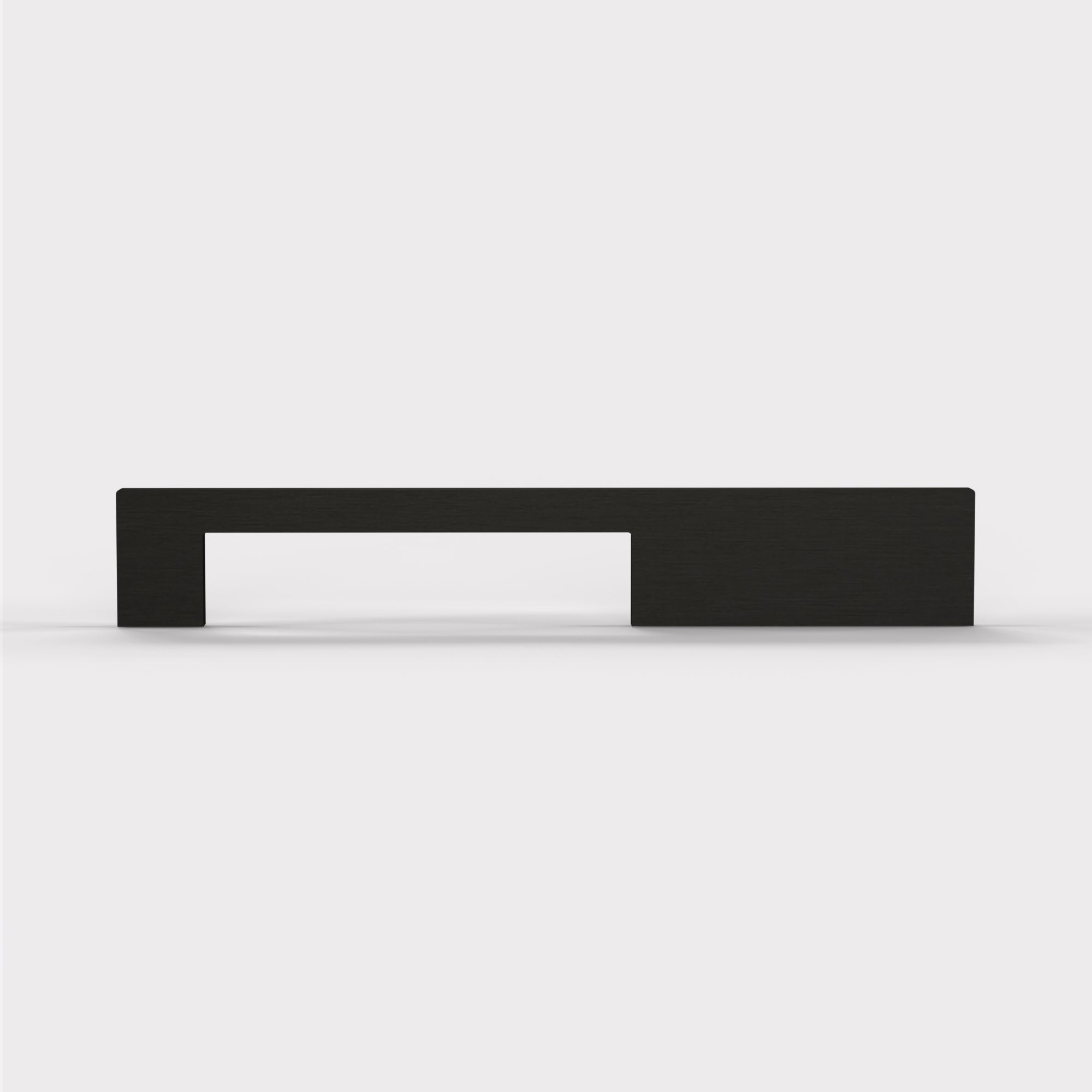 Brass Slimline Cabinet Handles in Black
