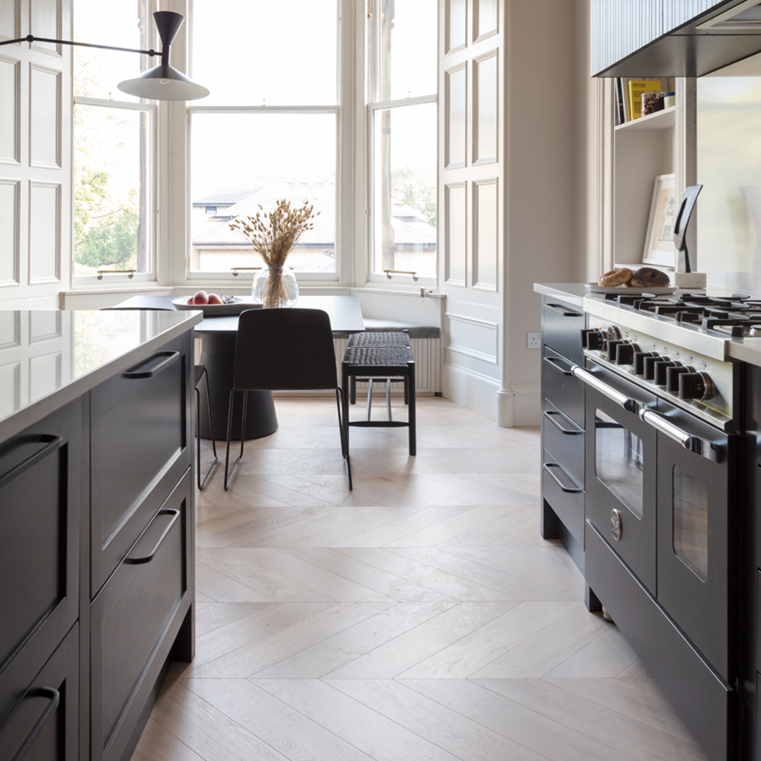 Brass Curved Cabinet Handles in Black