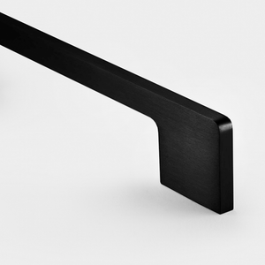 Brass Slimline Cabinet Handles in Black