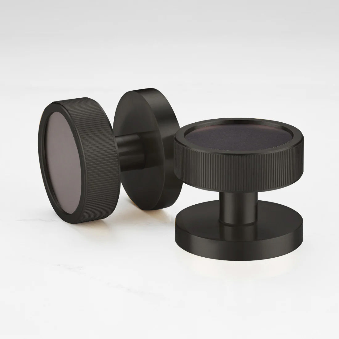 Brass Mortice Door Knobs in Black