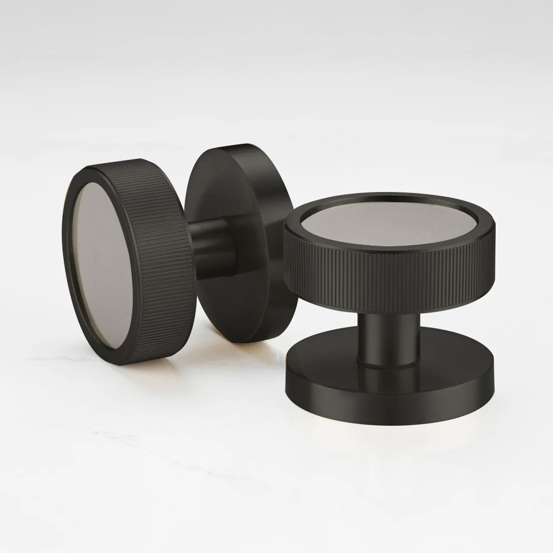 Brass Mortice Door Knobs in Black