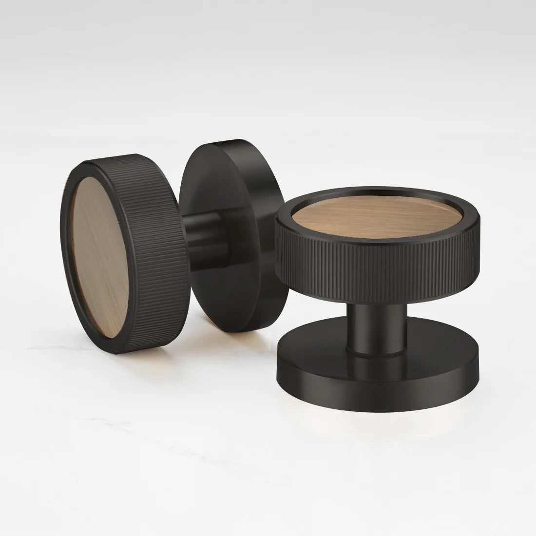 Brass Mortice Door Knobs in Black