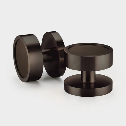 Brass Mortice Door Knobs in Bronze – installed view