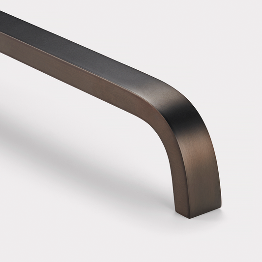 Brass Curved Cabinet Handles in Bronze