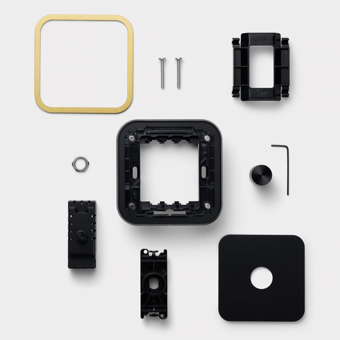 1G Dimmer Light Switch (150W) in Black & Gold