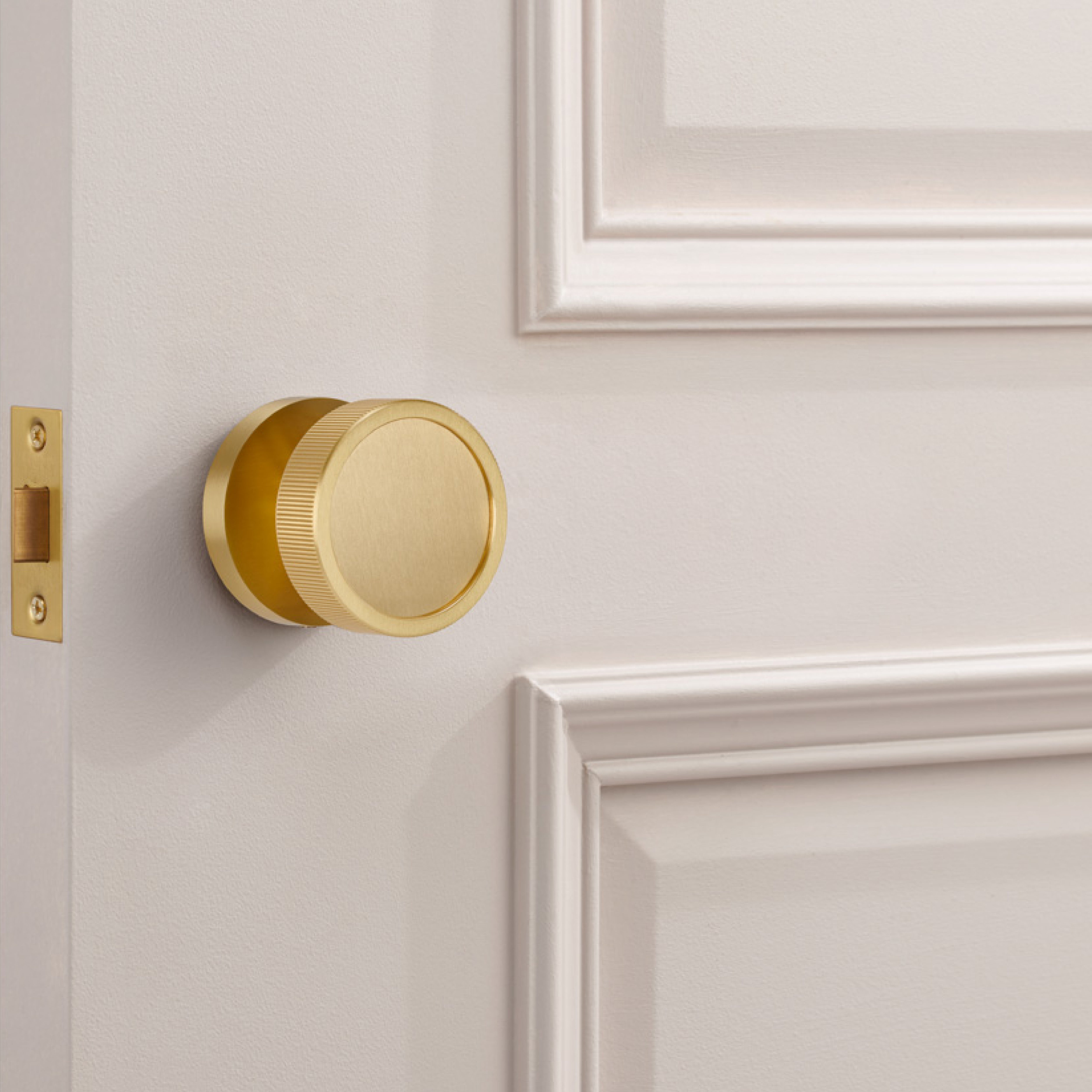 Brass Mortice Door Knobs in Gold