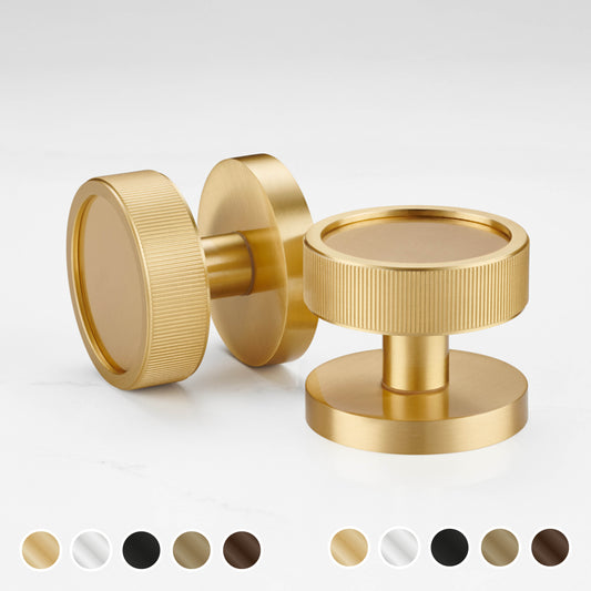 Brass Mortice Door Knobs - Linear
