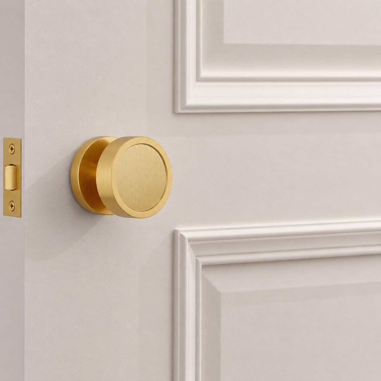 Brass Mortice Door Knobs in Gold