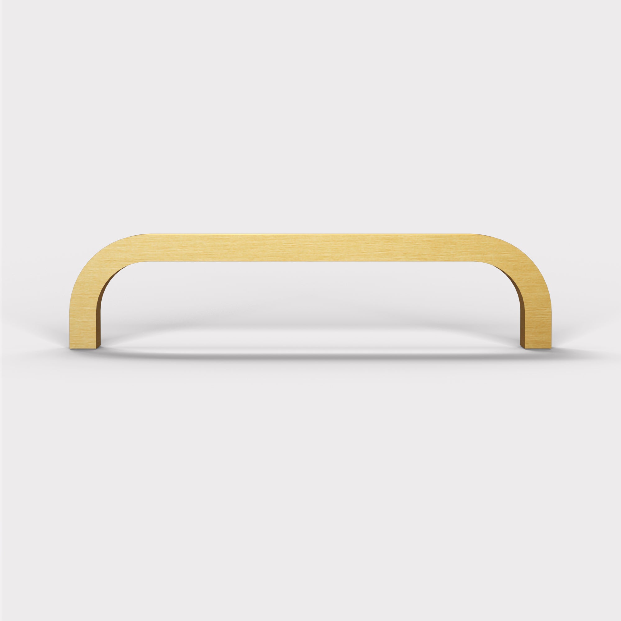 Brass Curved Cabinet Handles in Gold