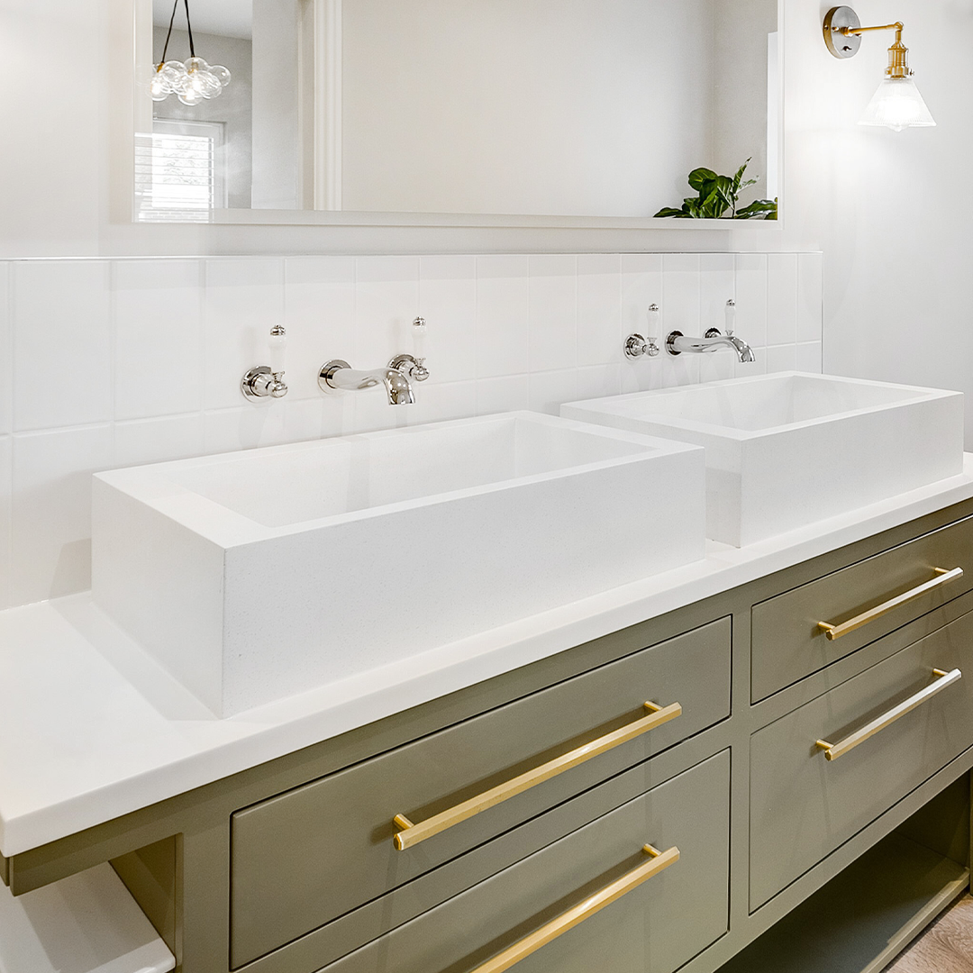 Brass Hexagonal Cabinet Handles in Gold