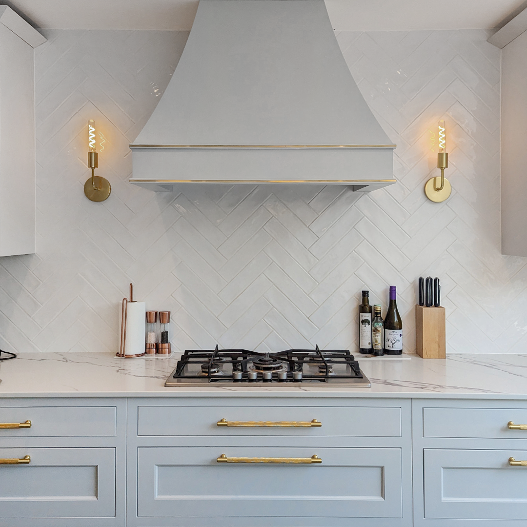 Brass Knurled Cabinet Handles in Gold