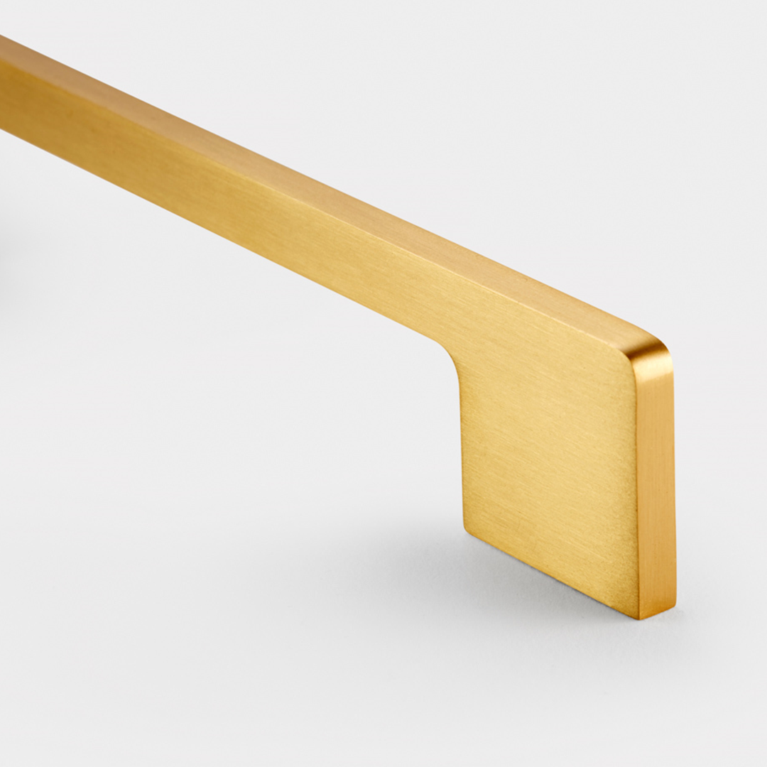 Brass Slimline Cabinet Handles in Gold