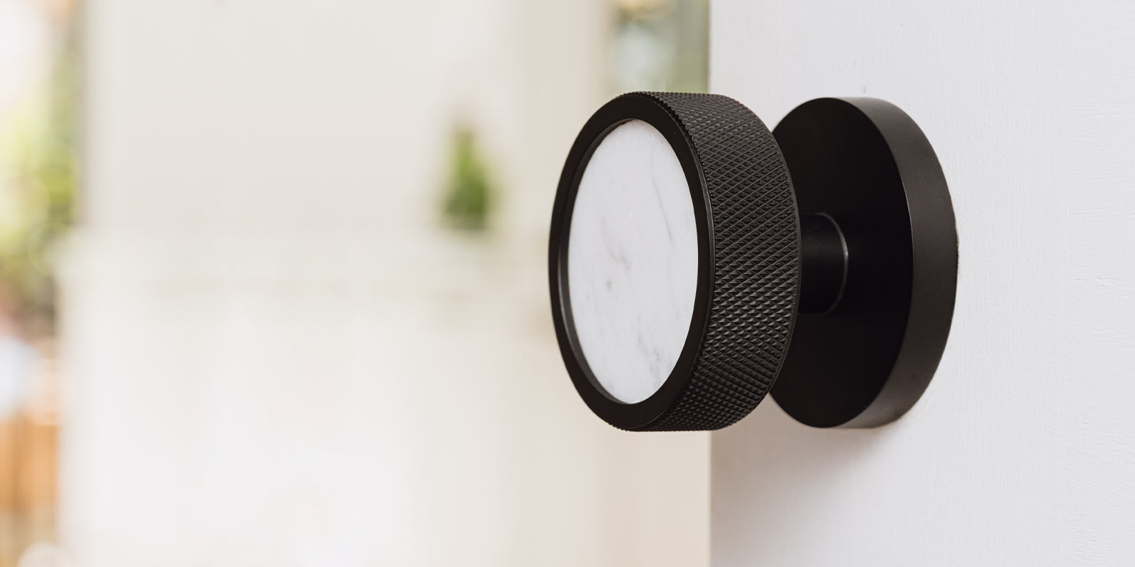 black knurled mortice door knob