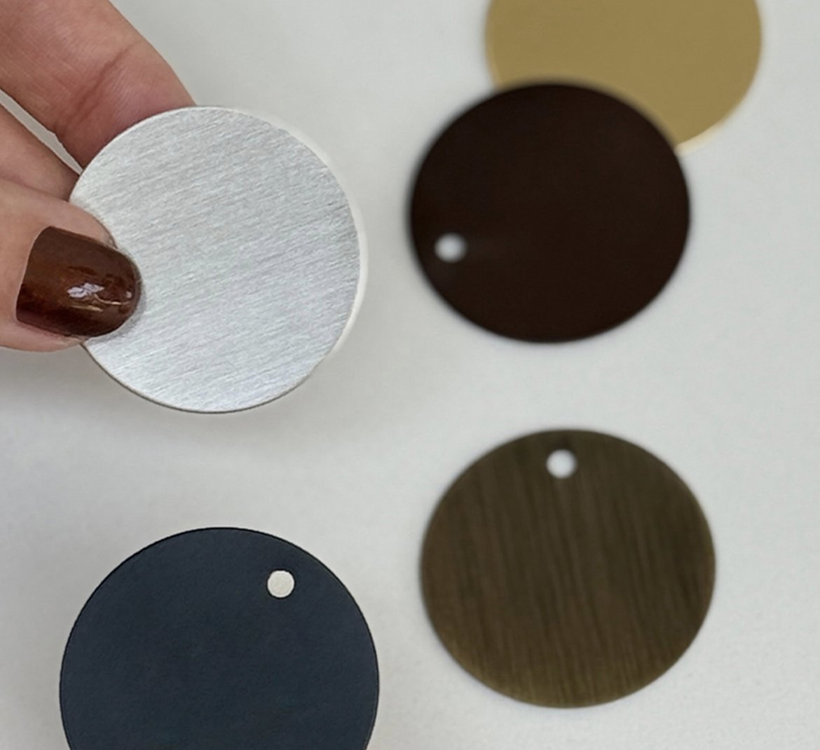 small round sample discs