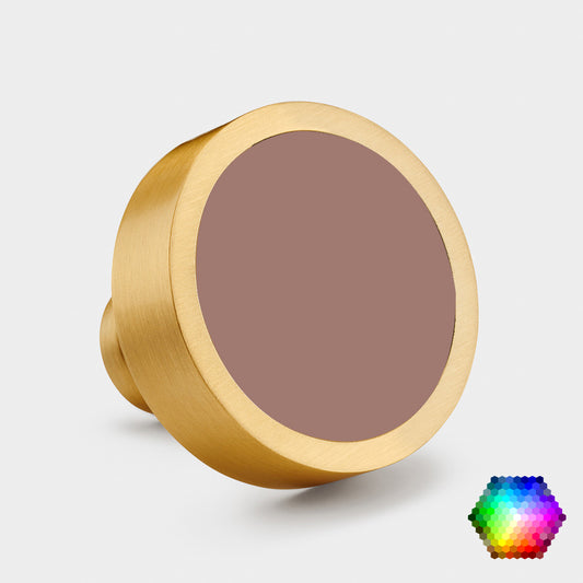 Custom Colour Brass Cabinet Knobs in Gold