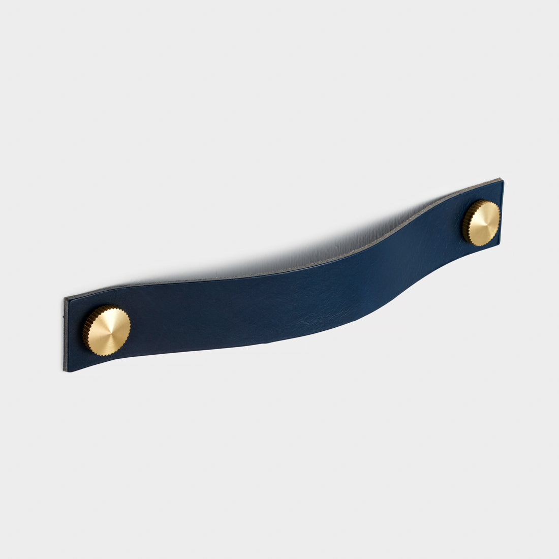 Leather Cabinet Pulls with Brass Studs - 160mm