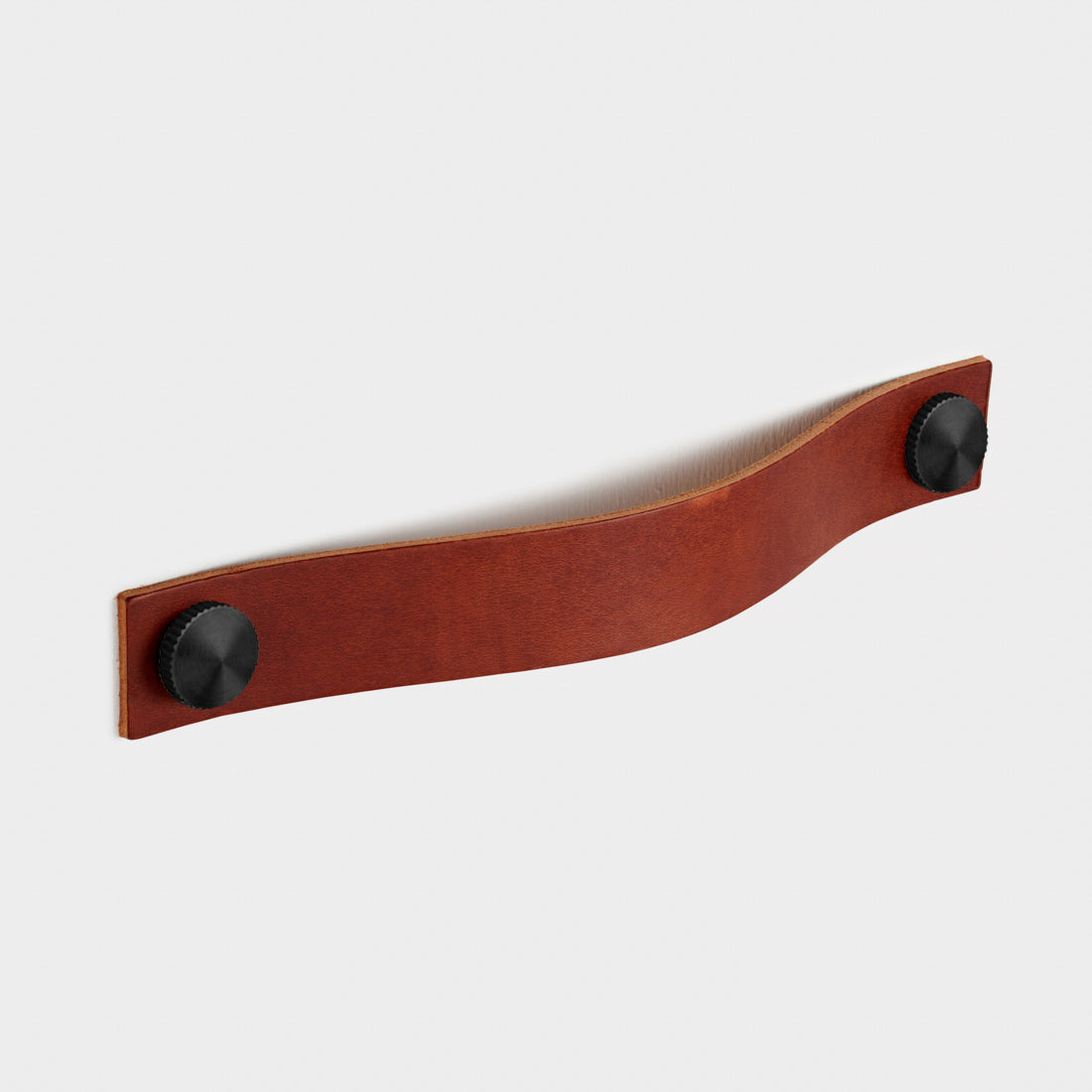 Leather Cabinet Pulls with Brass Studs - 160mm