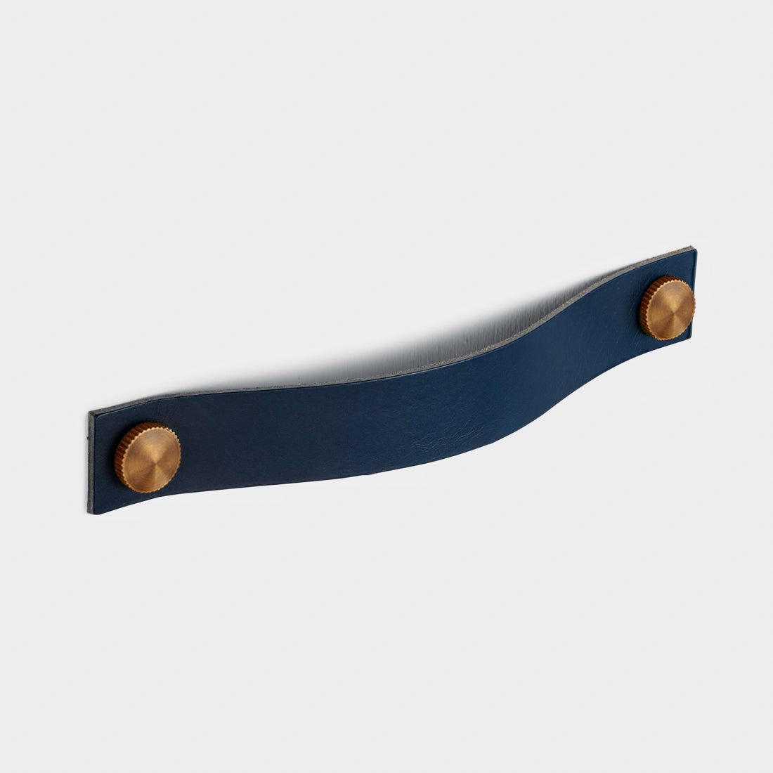 Leather Cabinet Pulls with Brass Studs - 160mm