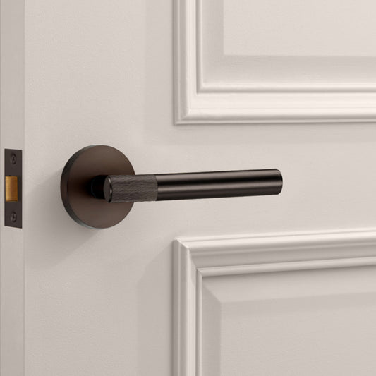 Bronze Linear Lever Handle with Tip in Bronze