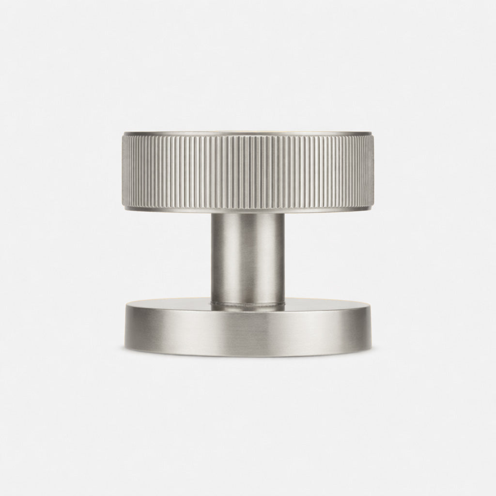 Brass Mortice Door Knobs in Silver