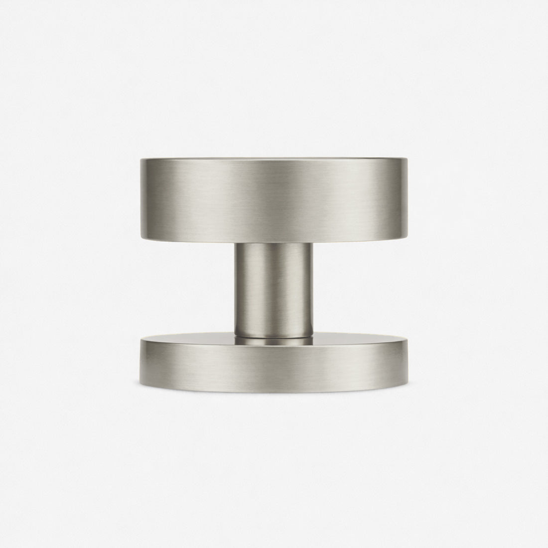 Brass & Leather Mortice Door Knobs in Silver
