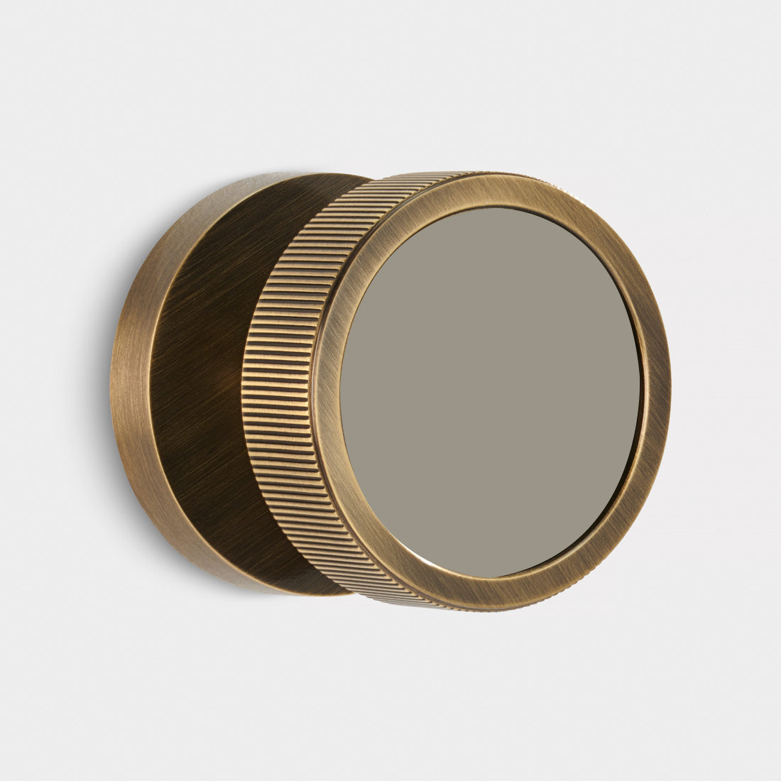 Custom Colour Brass Mortice Door Knobs Linear in Antique