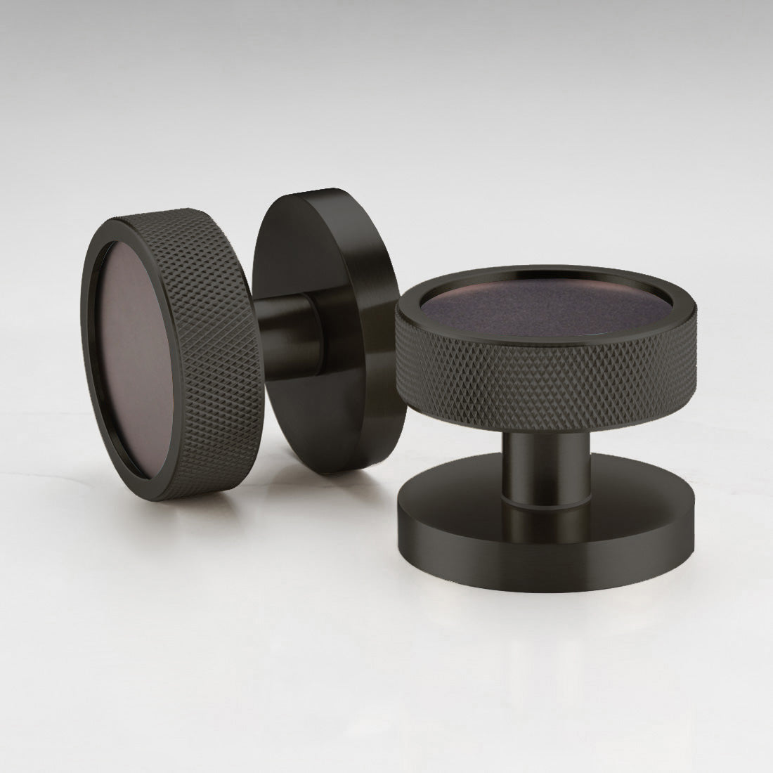 Brass Mortice Door Knobs in Black
