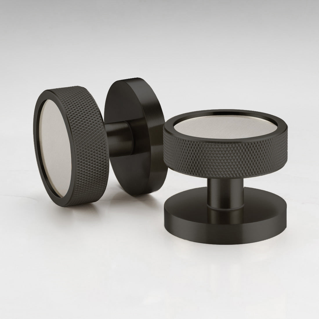 Brass Mortice Door Knobs in Black