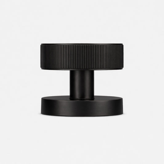 Custom Colour Brass Mortice Door Knobs Linear in Black