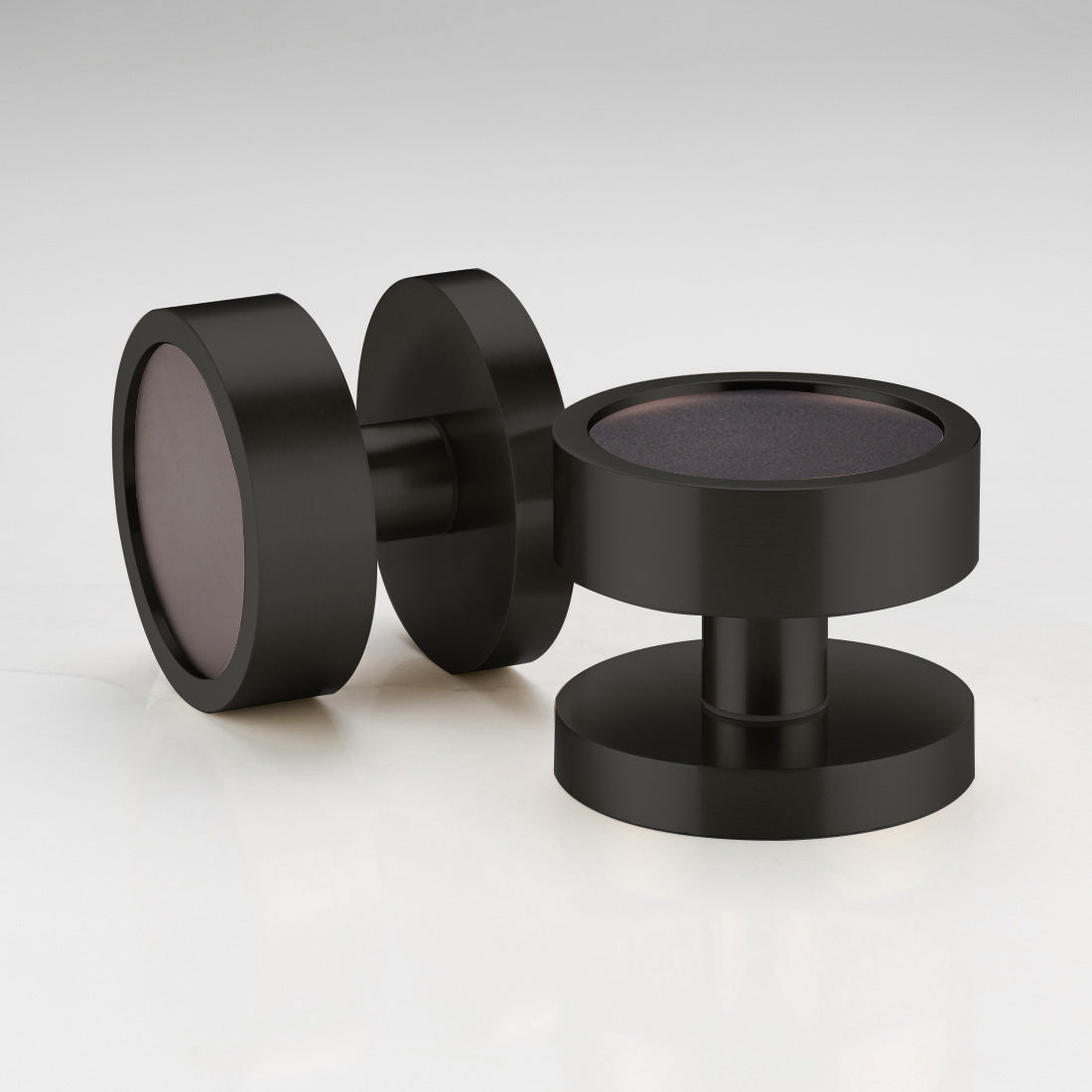 Brass Mortice Door Knobs in Black